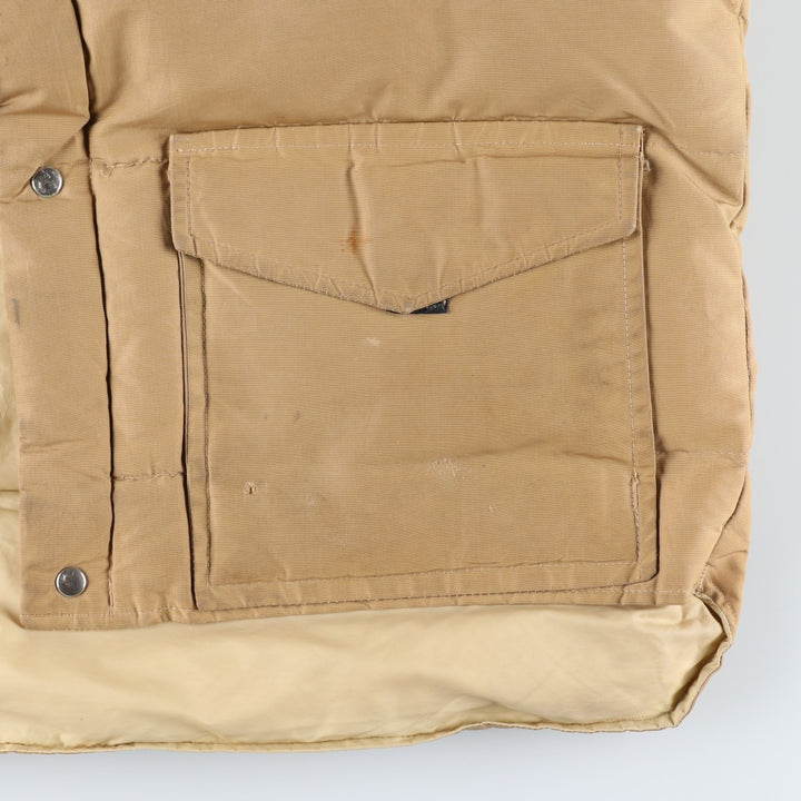 Vintage 1970'S WOOLRICH down vest, men's size XL cotton Beige type Vintage Second Hand