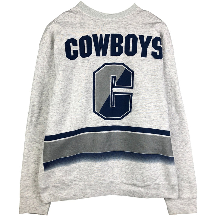 Vintage 90'S SALEM NFL Dallas Cowboys Print Sweatshirt, Made in USA, Men's Size XL cotton gray type Vintage Second Hand