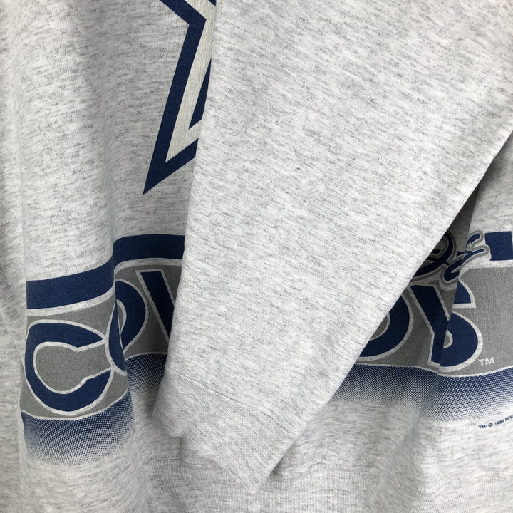 Vintage 90'S SALEM NFL Dallas Cowboys Print Sweatshirt, Made in USA, Men's Size XL cotton gray type Vintage Second Hand