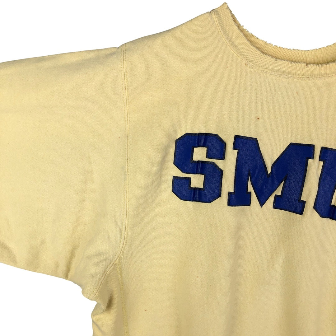 90'S Champion Reverse Weave Embroidered Tag College Sweatshirt Trainer Made in USA Men's XL Vintage cotton yellow type Vintage Second Hand