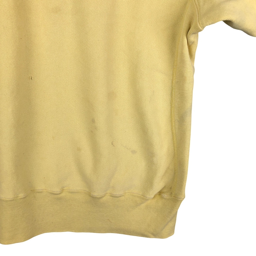 90'S Champion Reverse Weave Embroidered Tag College Sweatshirt Trainer Made in USA Men's XL Vintage cotton yellow type Vintage Second Hand