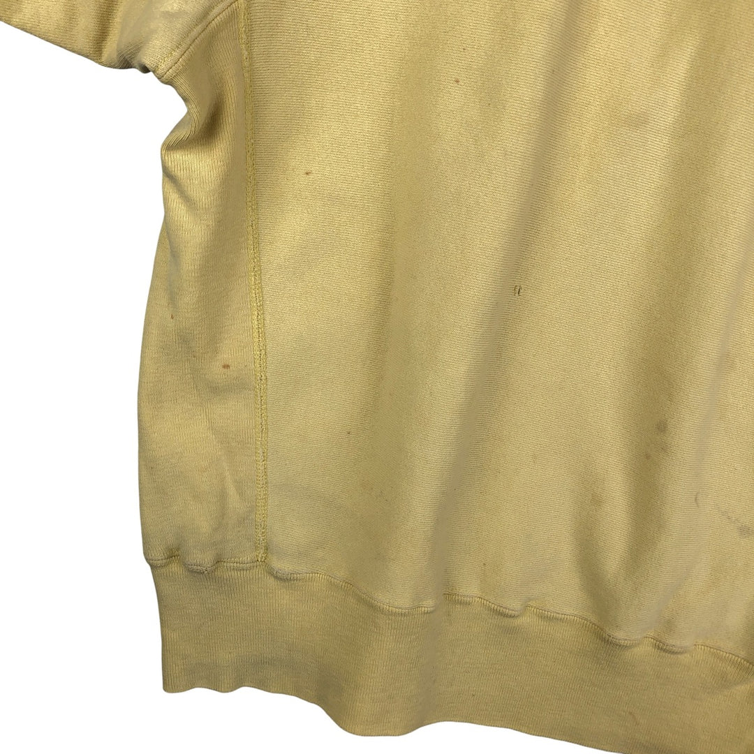 90'S Champion Reverse Weave Embroidered Tag College Sweatshirt Trainer Made in USA Men's XL Vintage cotton yellow type Vintage Second Hand