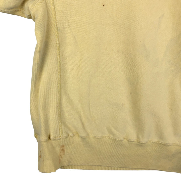 90'S Champion Reverse Weave Embroidered Tag College Sweatshirt Trainer Made in USA Men's XL Vintage cotton yellow type Vintage Second Hand