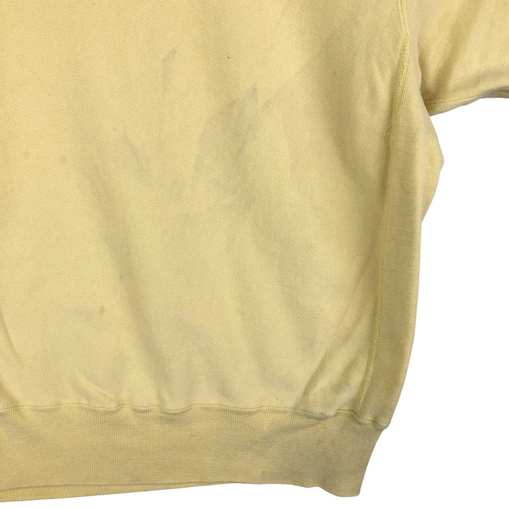 90'S Champion Reverse Weave Embroidered Tag College Sweatshirt Trainer Made in USA Men's XL Vintage cotton yellow type Vintage Second Hand