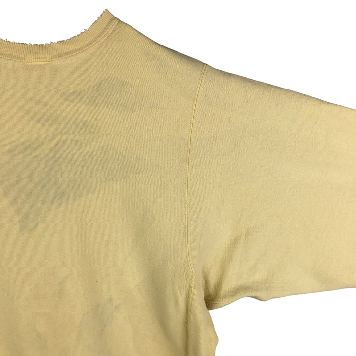90'S Champion Reverse Weave Embroidered Tag College Sweatshirt Trainer Made in USA Men's XL Vintage cotton yellow type Vintage Second Hand
