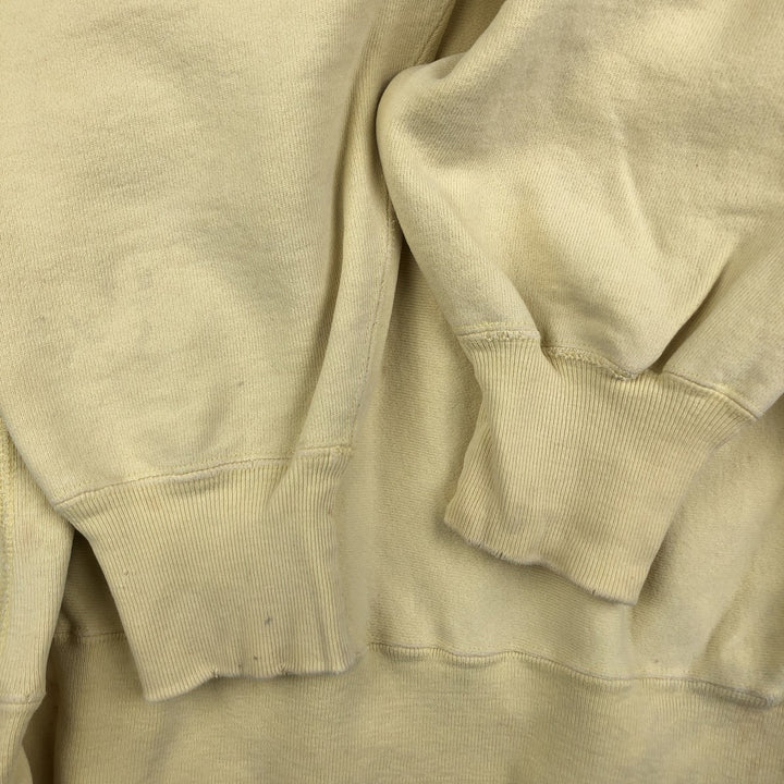 90'S Champion Reverse Weave Embroidered Tag College Sweatshirt Trainer Made in USA Men's XL Vintage cotton yellow type Vintage Second Hand