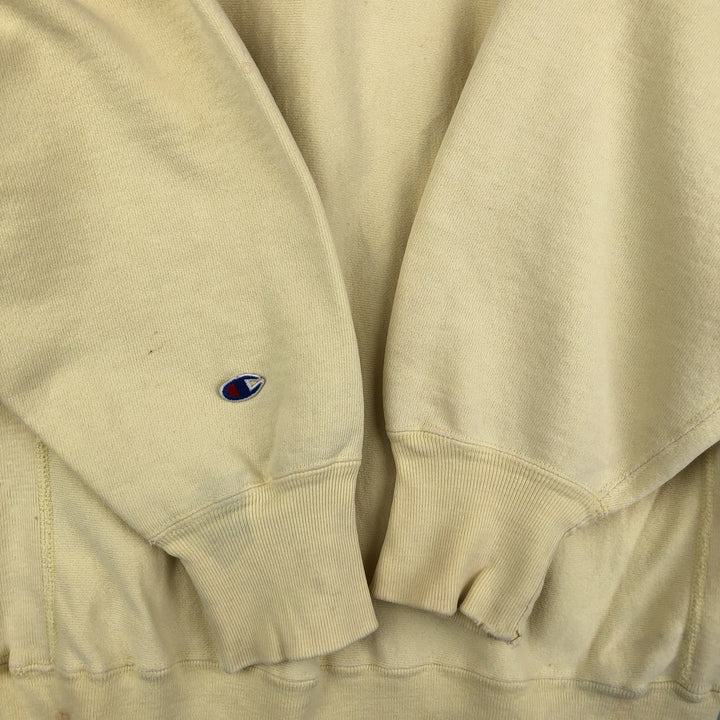90'S Champion Reverse Weave Embroidered Tag College Sweatshirt Trainer Made in USA Men's XL Vintage cotton yellow type Vintage Second Hand