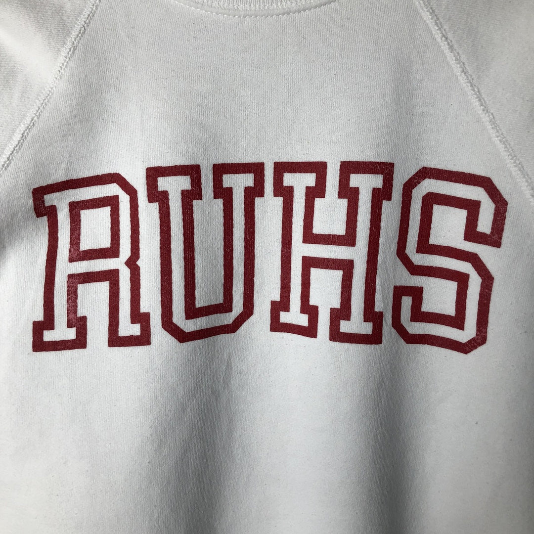 Vintage 1980'S Hanes blue tag college sweatshirt, made in the USA, size L. cotton white type Vintage Second Hand
