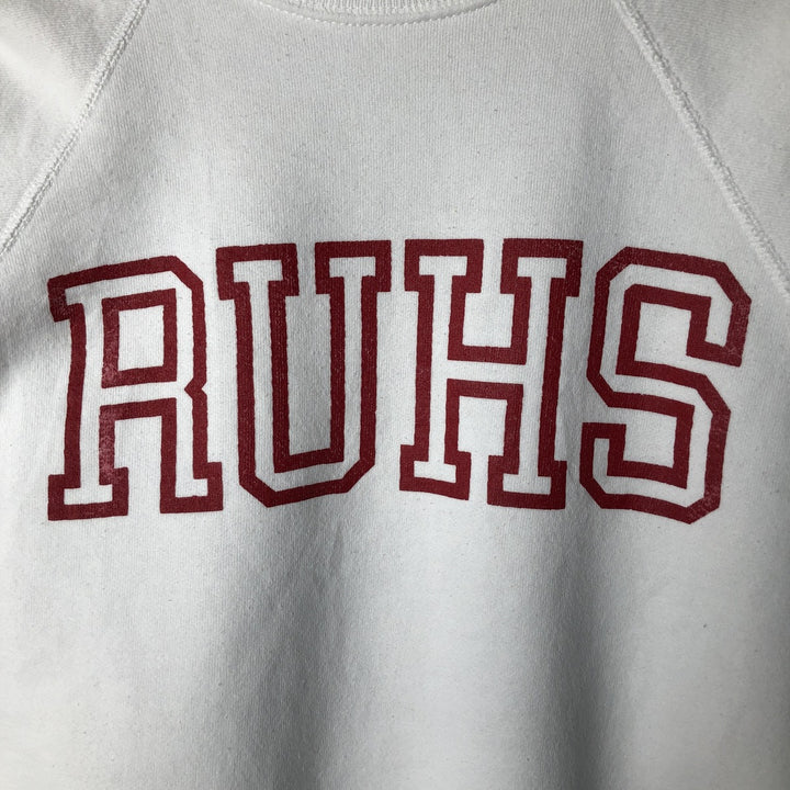 Vintage 1980'S Hanes blue tag college sweatshirt, made in the USA, size L. cotton white type Vintage Second Hand