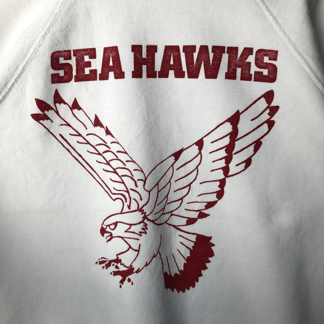 Vintage 1980'S Hanes blue tag college sweatshirt, made in the USA, size L. cotton white type Vintage Second Hand