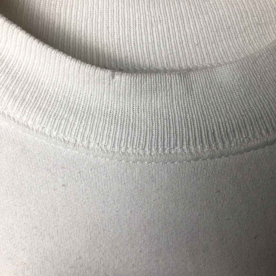 Vintage 1980'S Hanes blue tag college sweatshirt, made in the USA, size L. cotton white type Vintage Second Hand