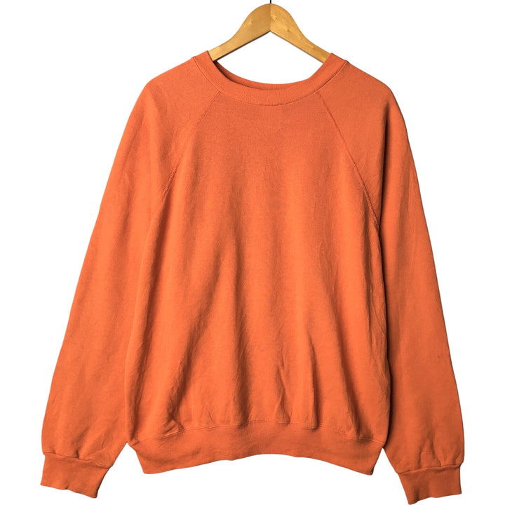 Vintage 90'S Tultex college sweatshirt, made in the USA, size L, men's cotton orange type Vintage Second Hand