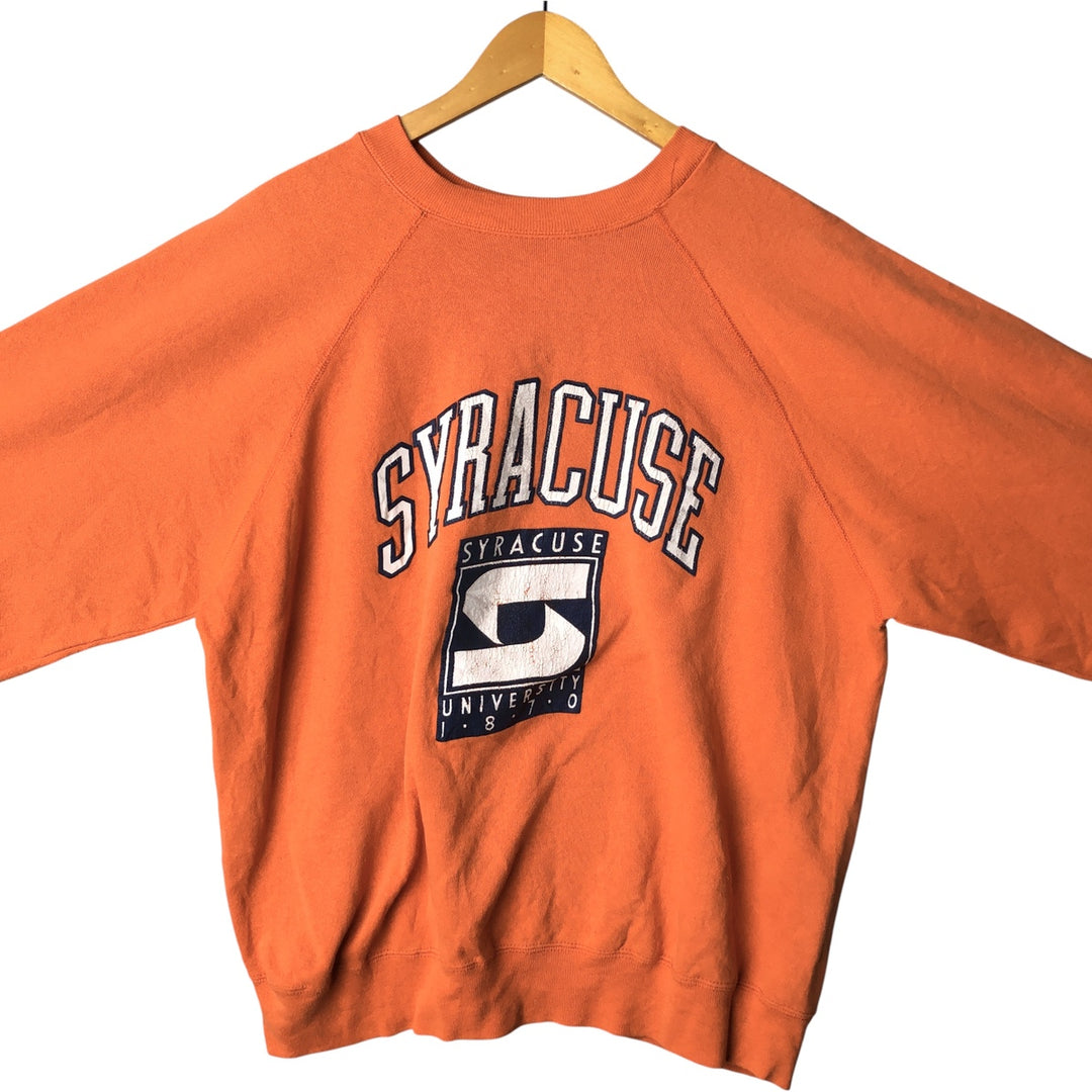Vintage 90'S Tultex college sweatshirt, made in the USA, size L, men's cotton orange type Vintage Second Hand
