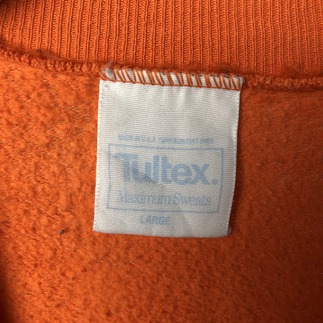 Vintage 90'S Tultex college sweatshirt, made in the USA, size L, men's cotton orange type Vintage Second Hand