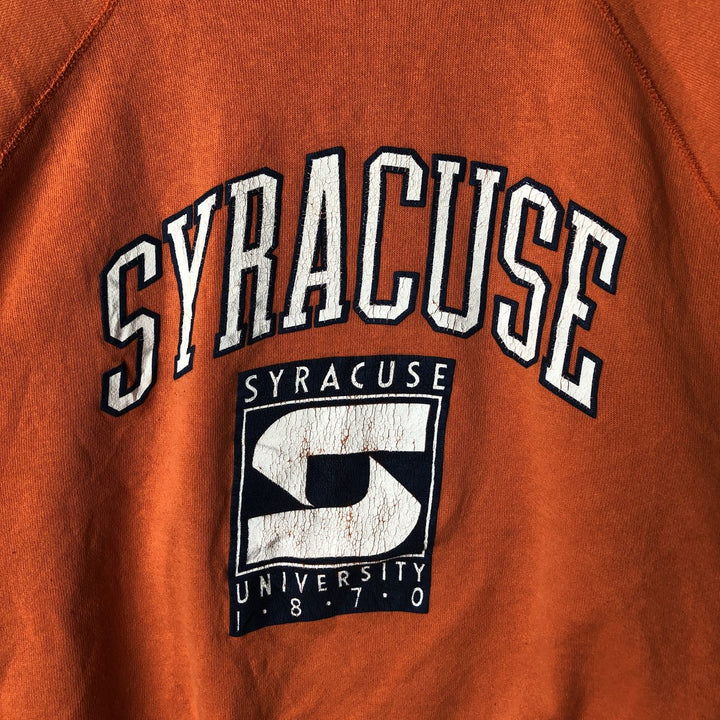 Vintage 90'S Tultex college sweatshirt, made in the USA, size L, men's cotton orange type Vintage Second Hand
