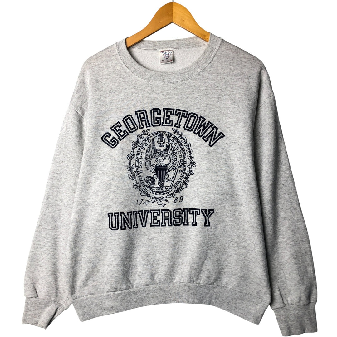 Vintage 90'S Delta DELTA triple print college sweatshirt, made in the USA, men's size XL polyester gray type Vintage Second Hand