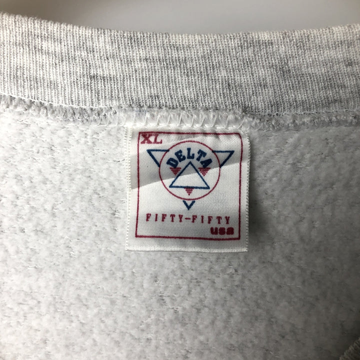 Vintage 90'S Delta DELTA triple print college sweatshirt, made in the USA, men's size XL polyester gray type Vintage Second Hand