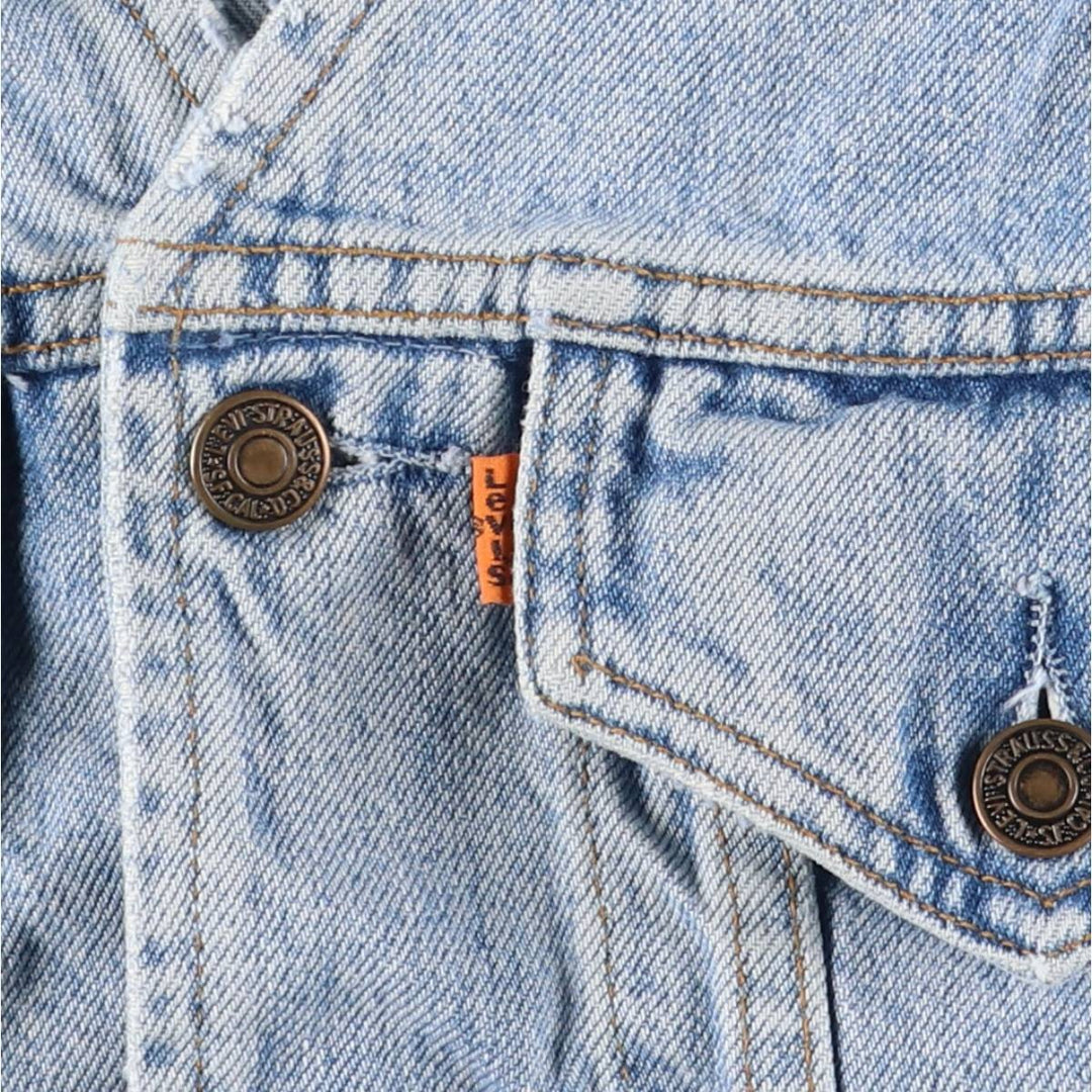 90'S Levi's 70606-0283 Orange Tab Denim Vest, Men's Size L, Vintage cotton blue type Vintage Second Hand