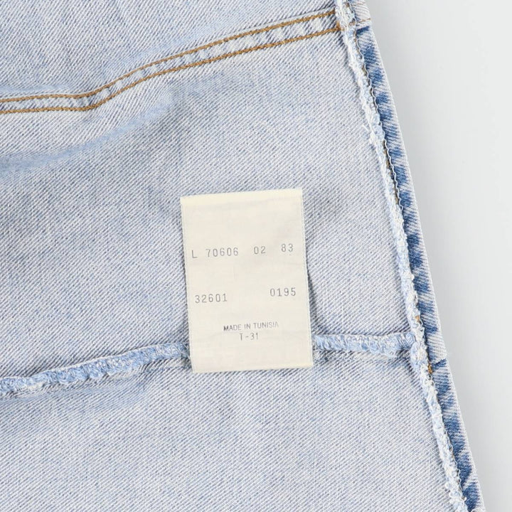 90'S Levi's 70606-0283 Orange Tab Denim Vest, Men's Size L, Vintage cotton blue type Vintage Second Hand