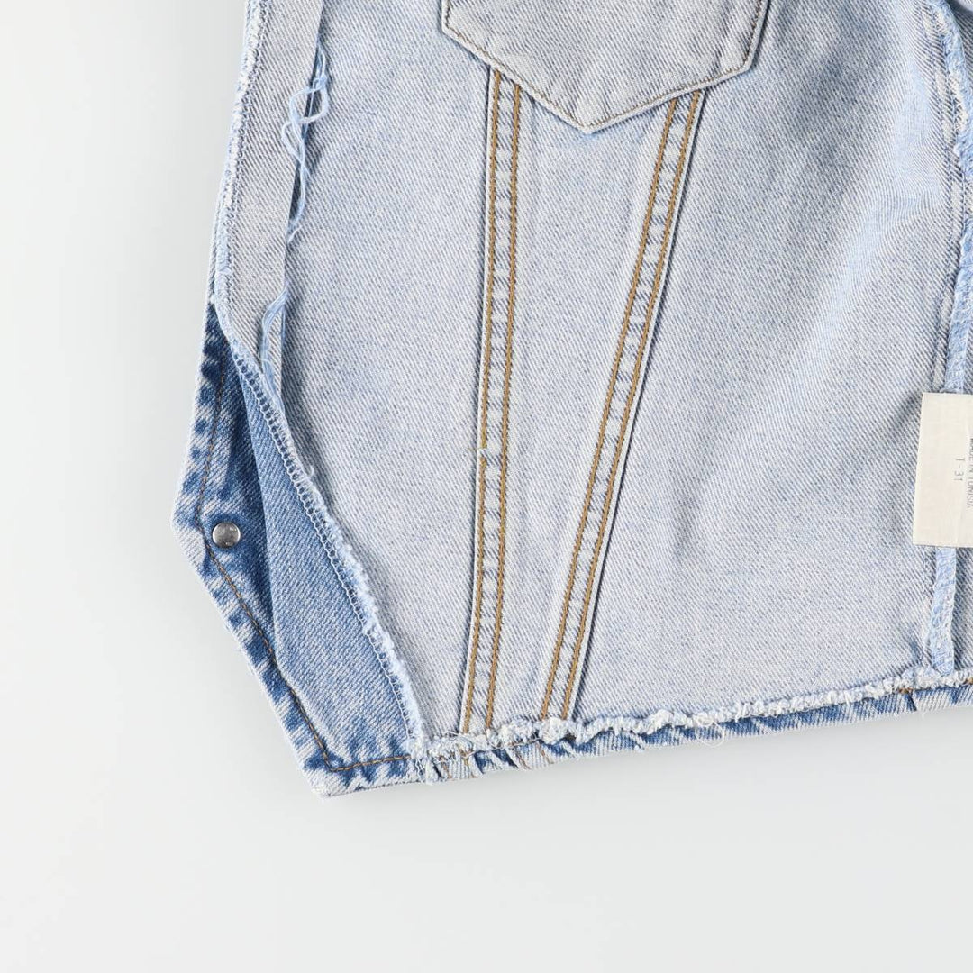 90'S Levi's 70606-0283 Orange Tab Denim Vest, Men's Size L, Vintage cotton blue type Vintage Second Hand