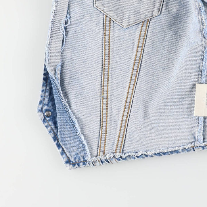90'S Levi's 70606-0283 Orange Tab Denim Vest, Men's Size L, Vintage cotton blue type Vintage Second Hand
