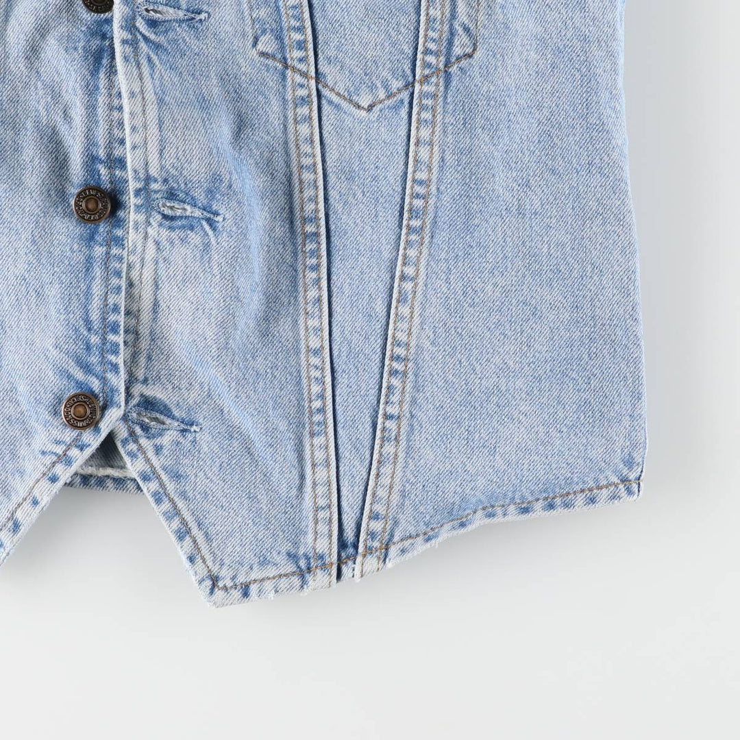 90'S Levi's 70606-0283 Orange Tab Denim Vest, Men's Size L, Vintage cotton blue type Vintage Second Hand