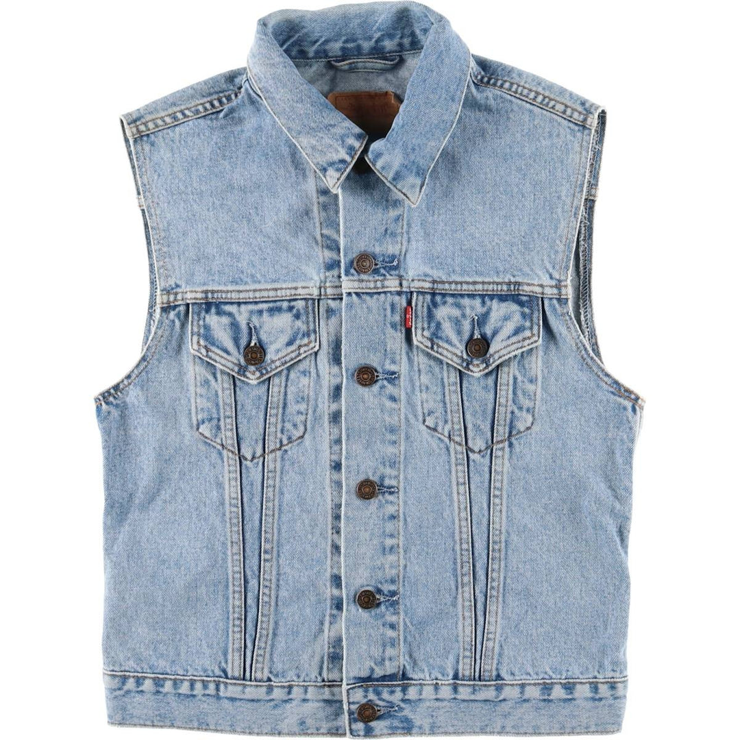 90'S Vintage Levi's Denim Vest (70401-0283), Men's Size Medium cotton blue type Vintage Second Hand