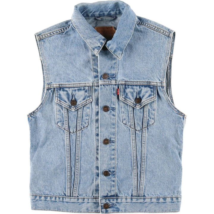 90'S Vintage Levi's Denim Vest (70401-0283), Men's Size Medium cotton blue type Vintage Second Hand