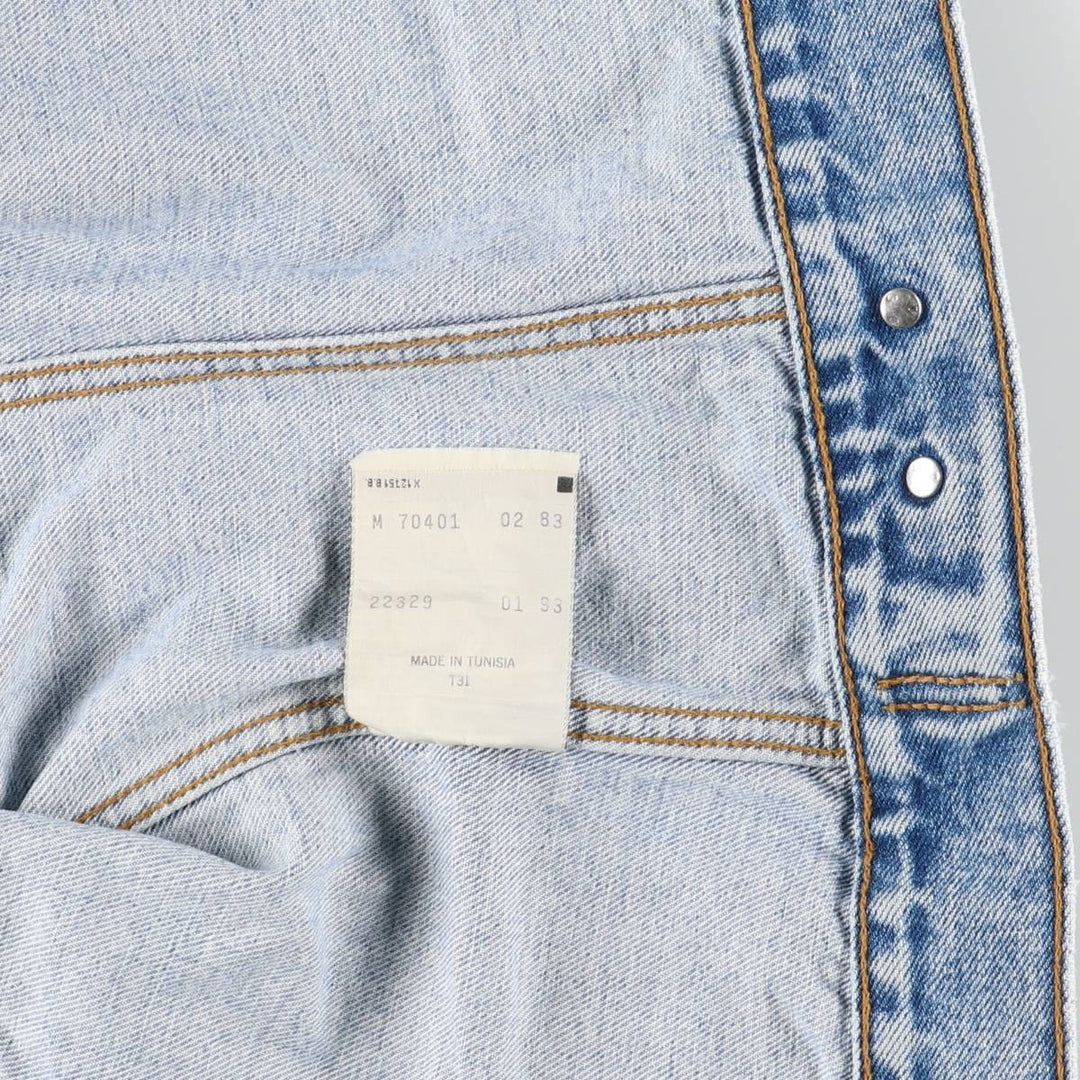90'S Vintage Levi's Denim Vest (70401-0283), Men's Size Medium cotton blue type Vintage Second Hand