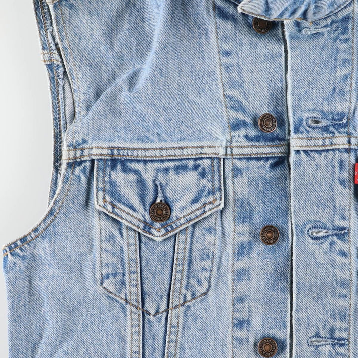 90'S Vintage Levi's Denim Vest (70401-0283), Men's Size Medium cotton blue type Vintage Second Hand