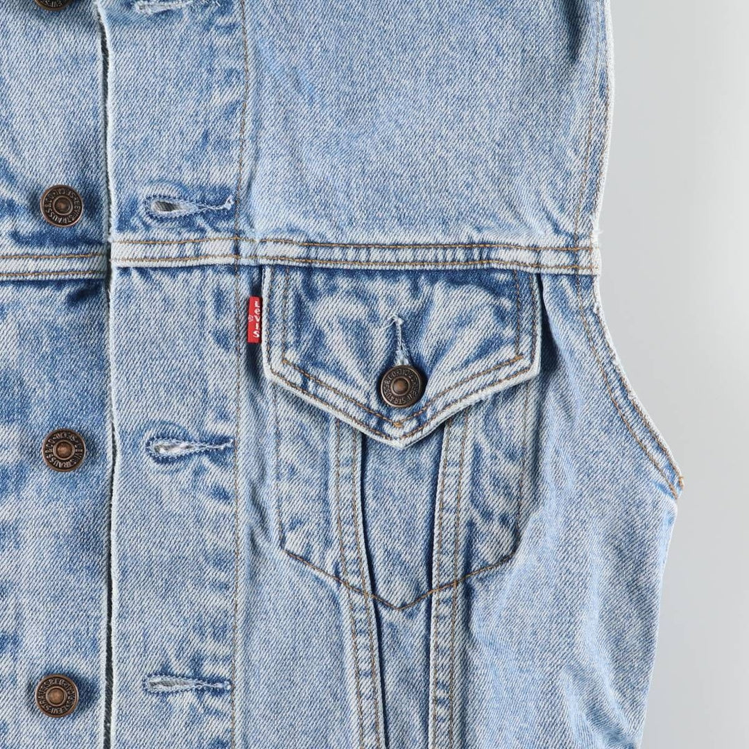 90'S Vintage Levi's Denim Vest (70401-0283), Men's Size Medium cotton blue type Vintage Second Hand