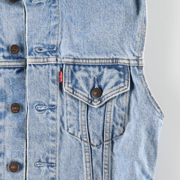 90'S Vintage Levi's Denim Vest (70401-0283), Men's Size Medium cotton blue type Vintage Second Hand
