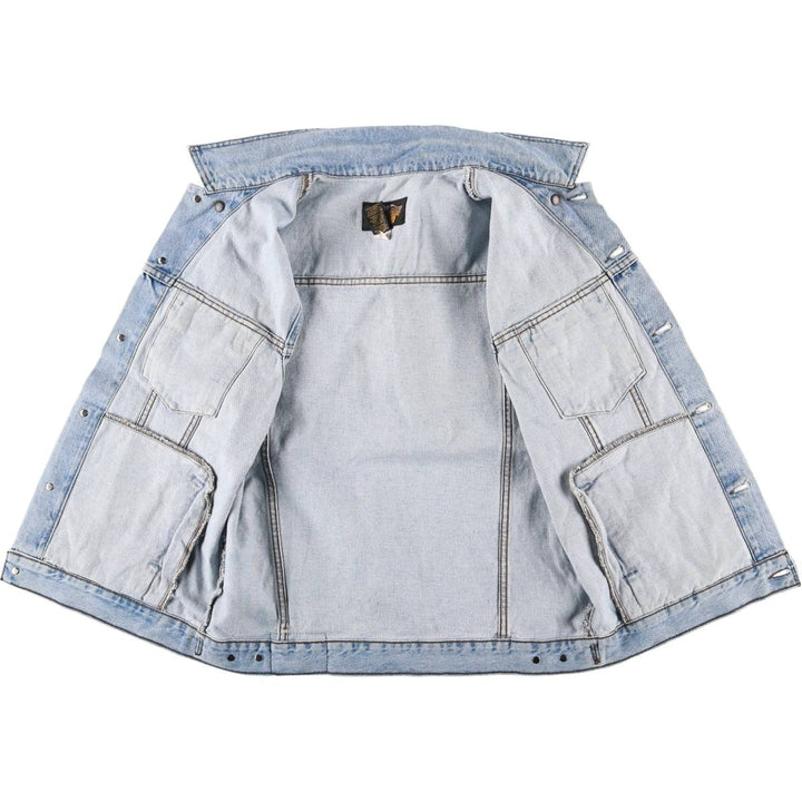 2000'S Harley-Davidson Hidden Button-Down Denim Vest, Made in Canada, Men's Size L cotton blue type Vintage Second Hand