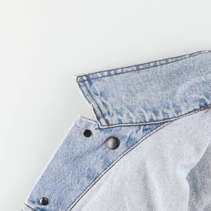 2000'S Harley-Davidson Hidden Button-Down Denim Vest, Made in Canada, Men's Size L cotton blue type Vintage Second Hand