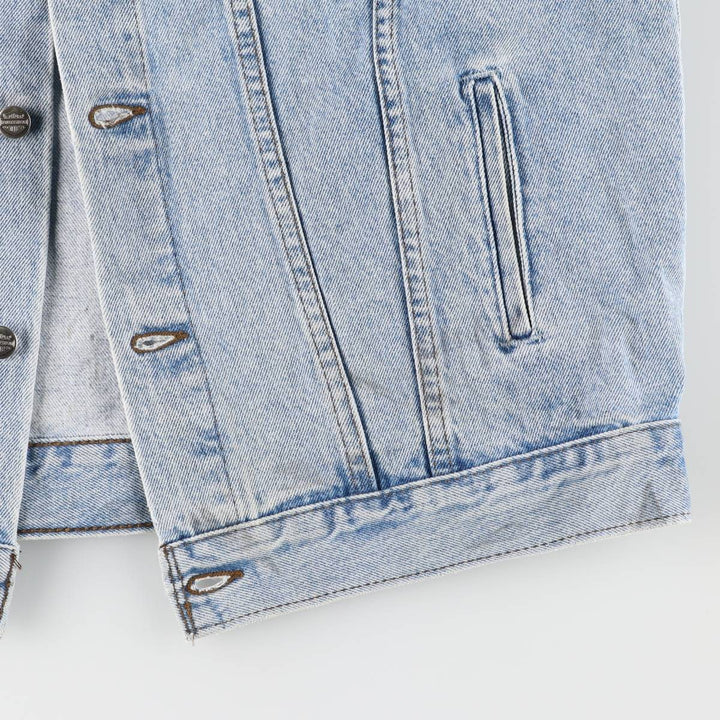 2000'S Harley-Davidson Hidden Button-Down Denim Vest, Made in Canada, Men's Size L cotton blue type Vintage Second Hand