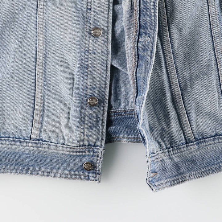 Harley-Davidson Back Logo Hidden Button-Down Denim Vest, Men's Size XL cotton blue type Vintage Second Hand