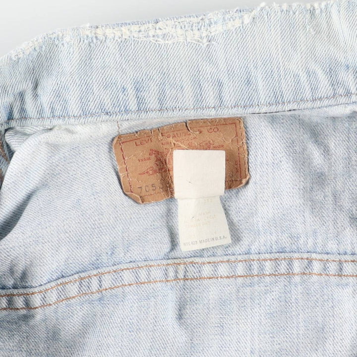90'S Levi's 70505-0213 Cut-Off Denim Vest, Made in USA, Men's Size Medium, Vintage unclear Blue type light blue Vintage Second Hand