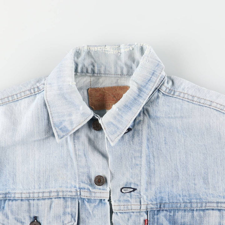 90'S Levi's 70505-0213 Cut-Off Denim Vest, Made in USA, Men's Size Medium, Vintage unclear Blue type light blue Vintage Second Hand