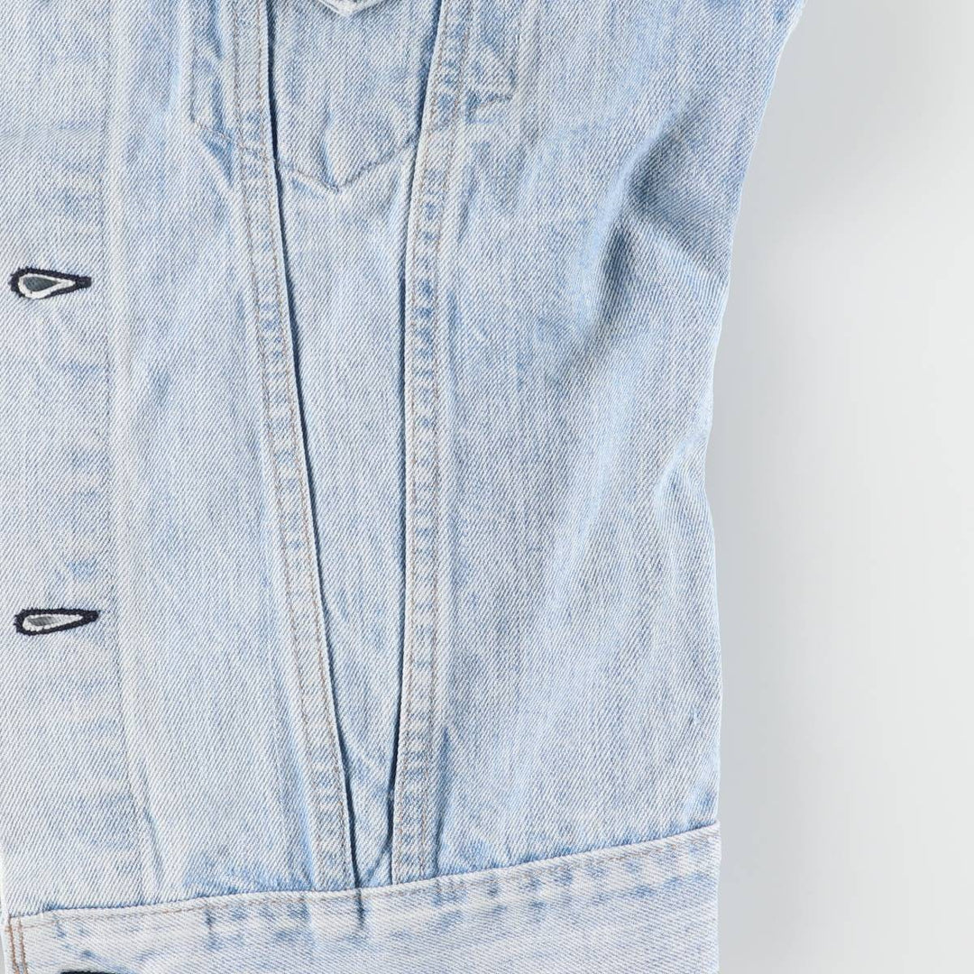 90'S Levi's 70505-0213 Cut-Off Denim Vest, Made in USA, Men's Size Medium, Vintage unclear Blue type light blue Vintage Second Hand