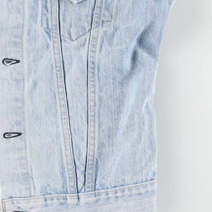 90'S Levi's 70505-0213 Cut-Off Denim Vest, Made in USA, Men's Size Medium, Vintage unclear Blue type light blue Vintage Second Hand