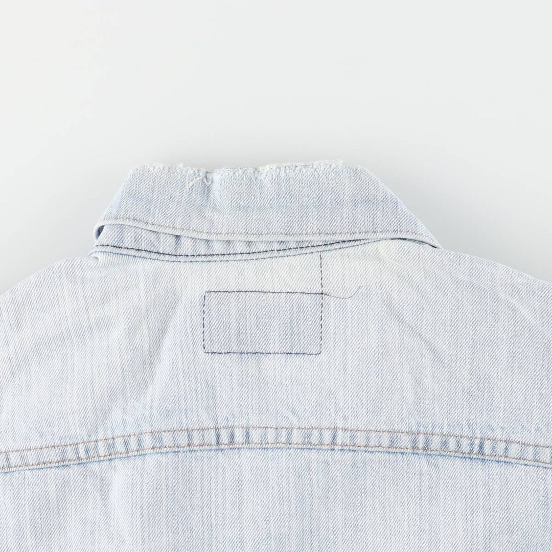 90'S Levi's 70505-0213 Cut-Off Denim Vest, Made in USA, Men's Size Medium, Vintage unclear Blue type light blue Vintage Second Hand