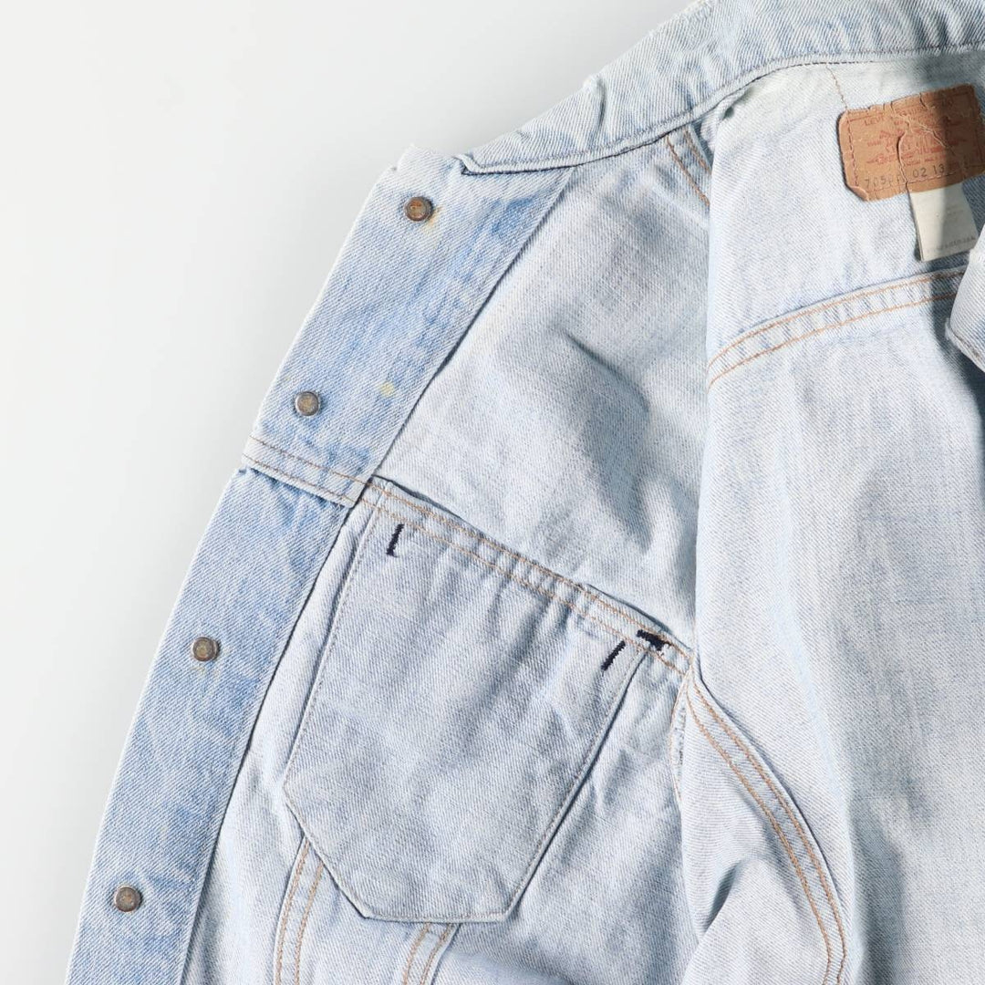 90'S Levi's 70505-0213 Cut-Off Denim Vest, Made in USA, Men's Size Medium, Vintage unclear Blue type light blue Vintage Second Hand