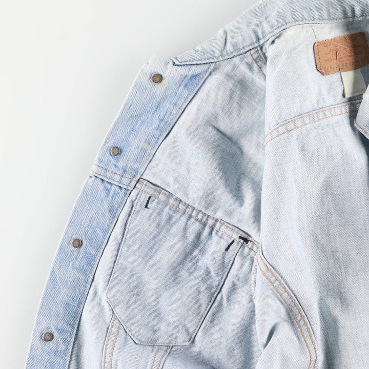 90'S Levi's 70505-0213 Cut-Off Denim Vest, Made in USA, Men's Size Medium, Vintage unclear Blue type light blue Vintage Second Hand