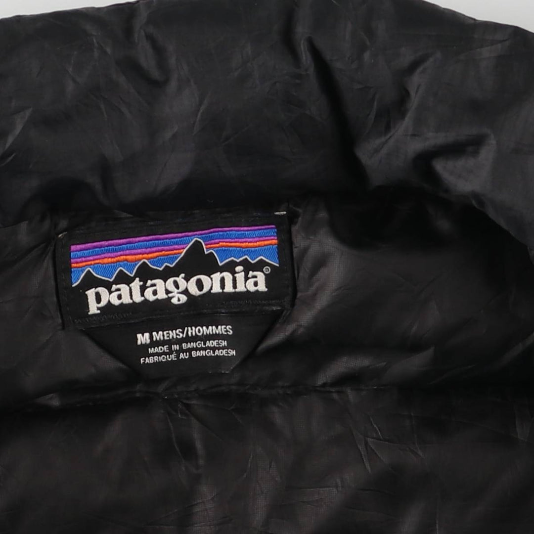 Patagonia 84674FA14 Goose Down Jacket, Men's Size Medium polyester black type Vintage Second Hand