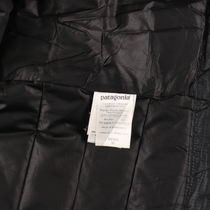 Patagonia 84674FA14 Goose Down Jacket, Men's Size Medium polyester black type Vintage Second Hand