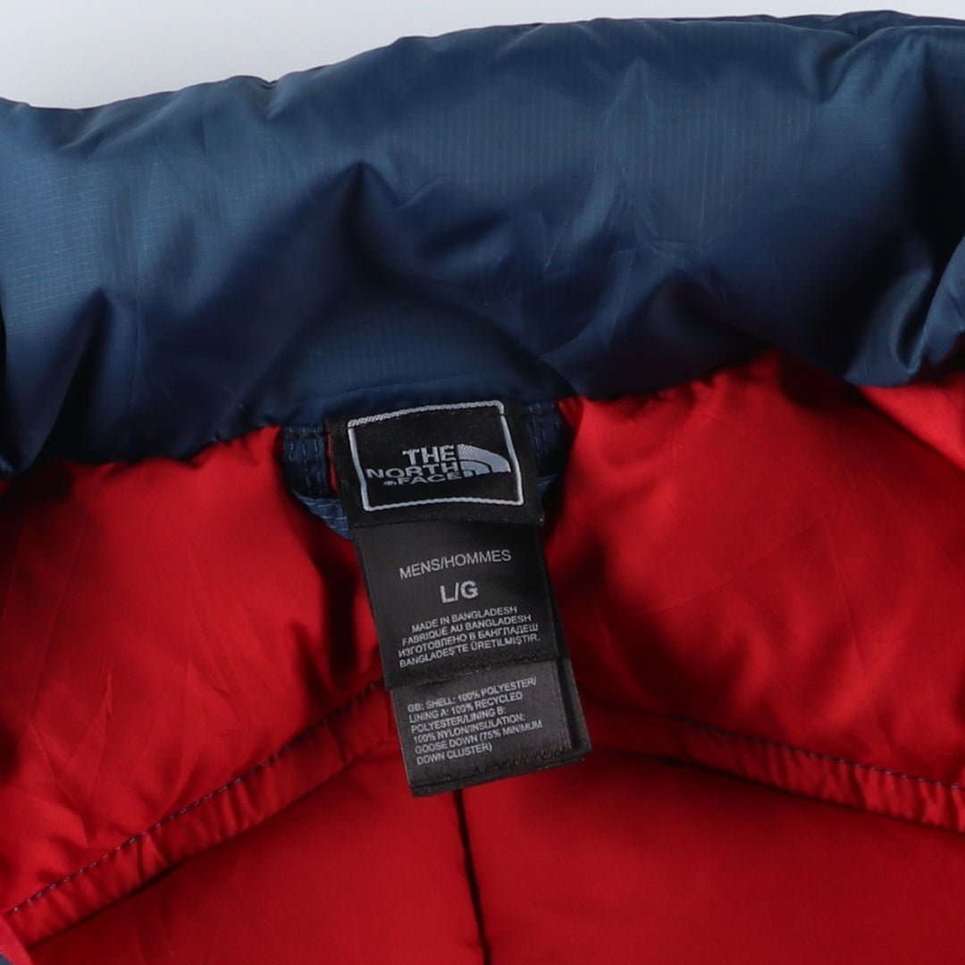 The North Face 550 Fill Power Ripstop Goose Down Jacket, Men's Size L polyester navy blue type Vintage Second Hand