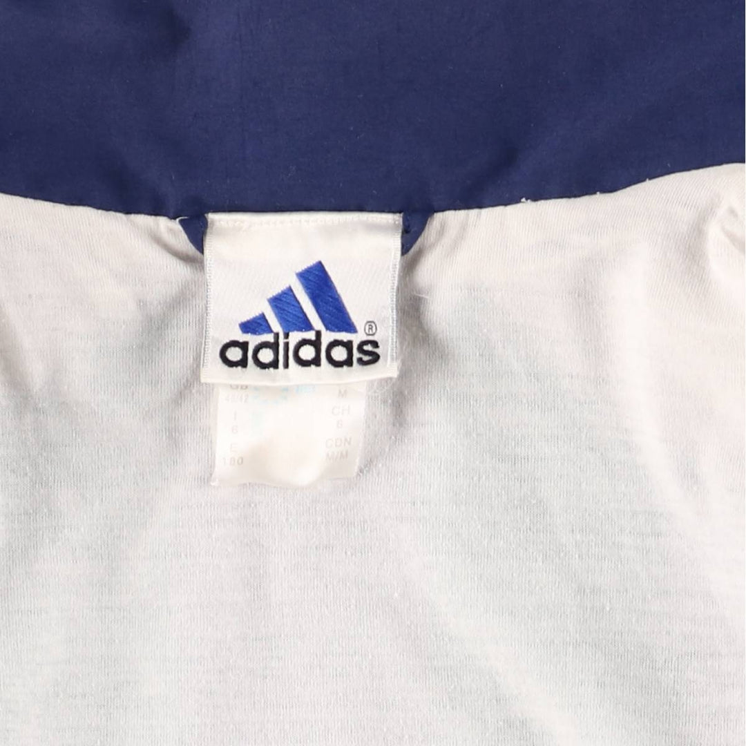 Special Price: 90s-00'S Adidas Stripe Pattern Windbreaker with Back Logo, Men's Size Medium polyester white type Vintage Second Hand