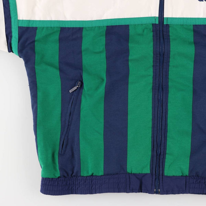 Special Price: 90s-00'S Adidas Stripe Pattern Windbreaker with Back Logo, Men's Size Medium polyester white type Vintage Second Hand