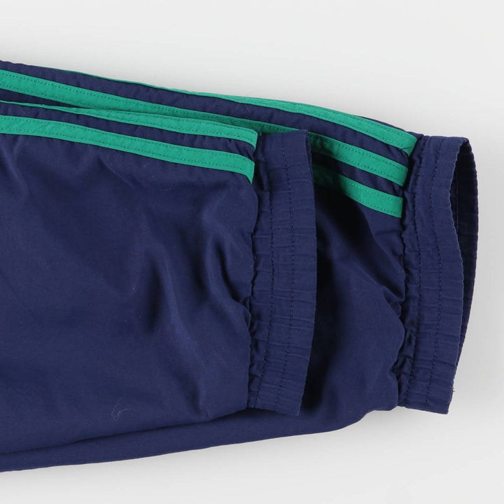 Special Price: 90s-00'S Adidas Stripe Pattern Windbreaker with Back Logo, Men's Size Medium polyester white type Vintage Second Hand
