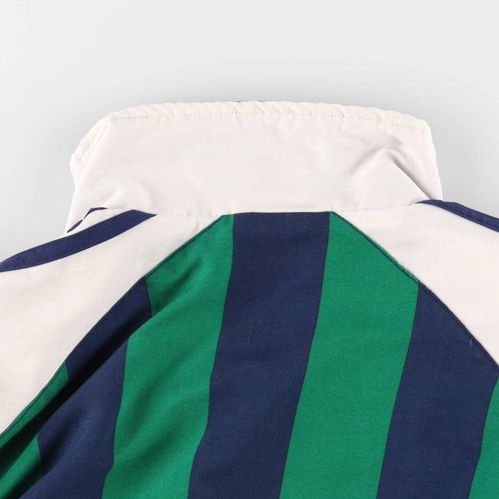 Special Price: 90s-00'S Adidas Stripe Pattern Windbreaker with Back Logo, Men's Size Medium polyester white type Vintage Second Hand